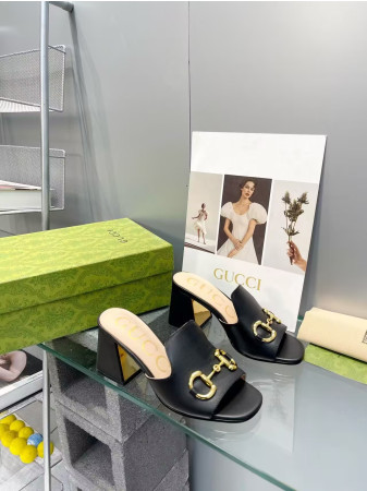 ua G*u*i women's horsebit block heel sandals