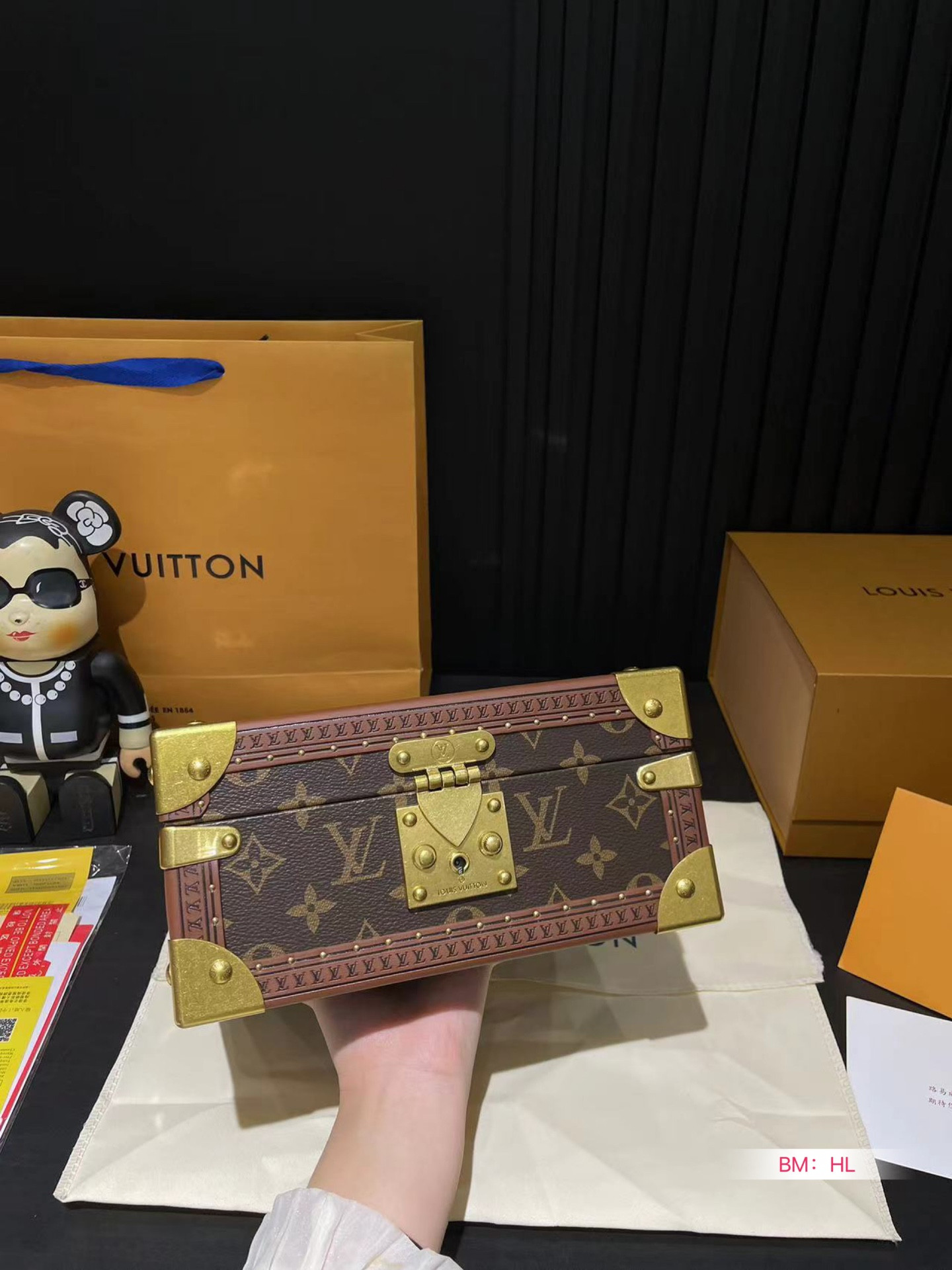 LV M13513 Jewelry Box blue 9.4 x 4.9 x 9.4 inches