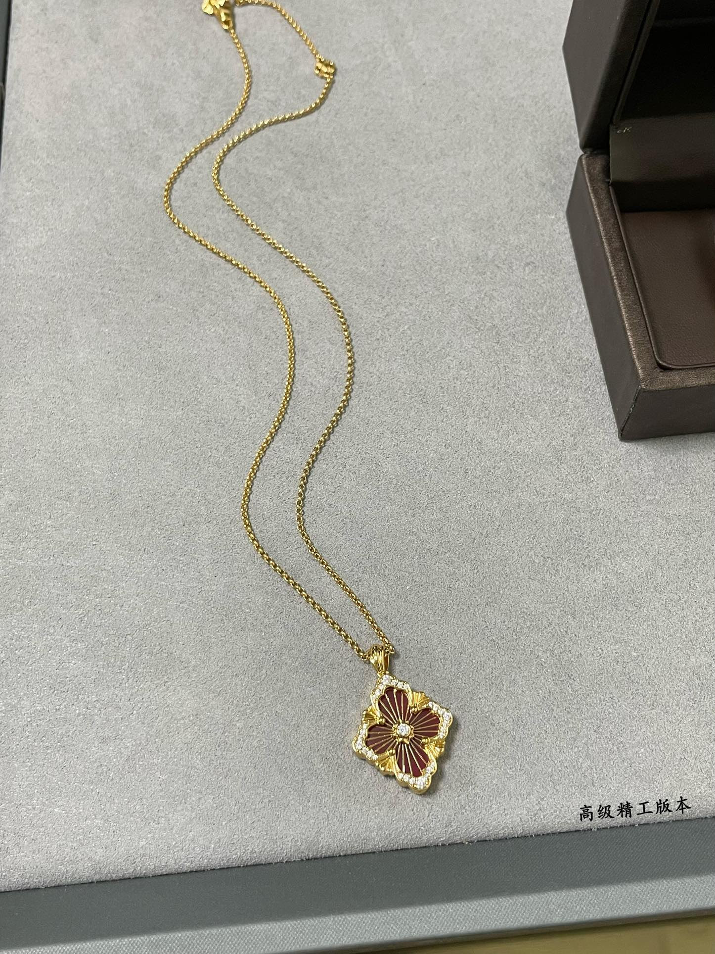 Buccellati Large Opera Red Enamel Necklace