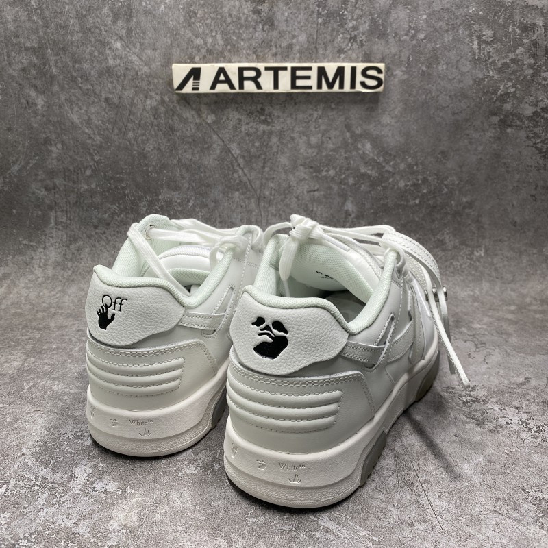 OFF-WHITE Out Of Office OOO Low Tops Triple White