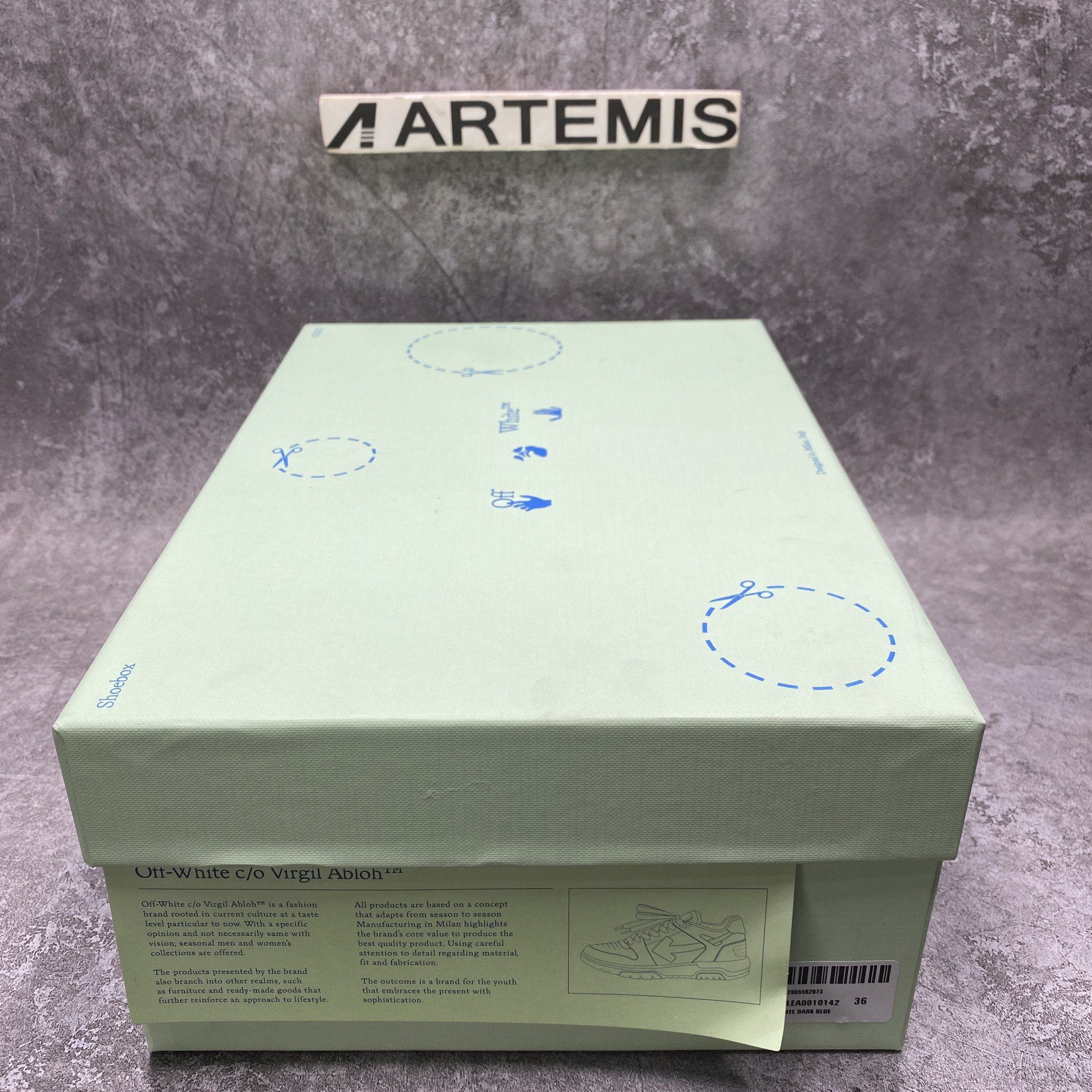 Off-White Out Of Office Leather Sneaker Dark Blue White