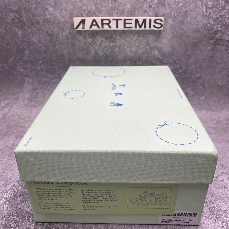 OFF-WHITE Out Of Office OOO Low Tops White Light Pink