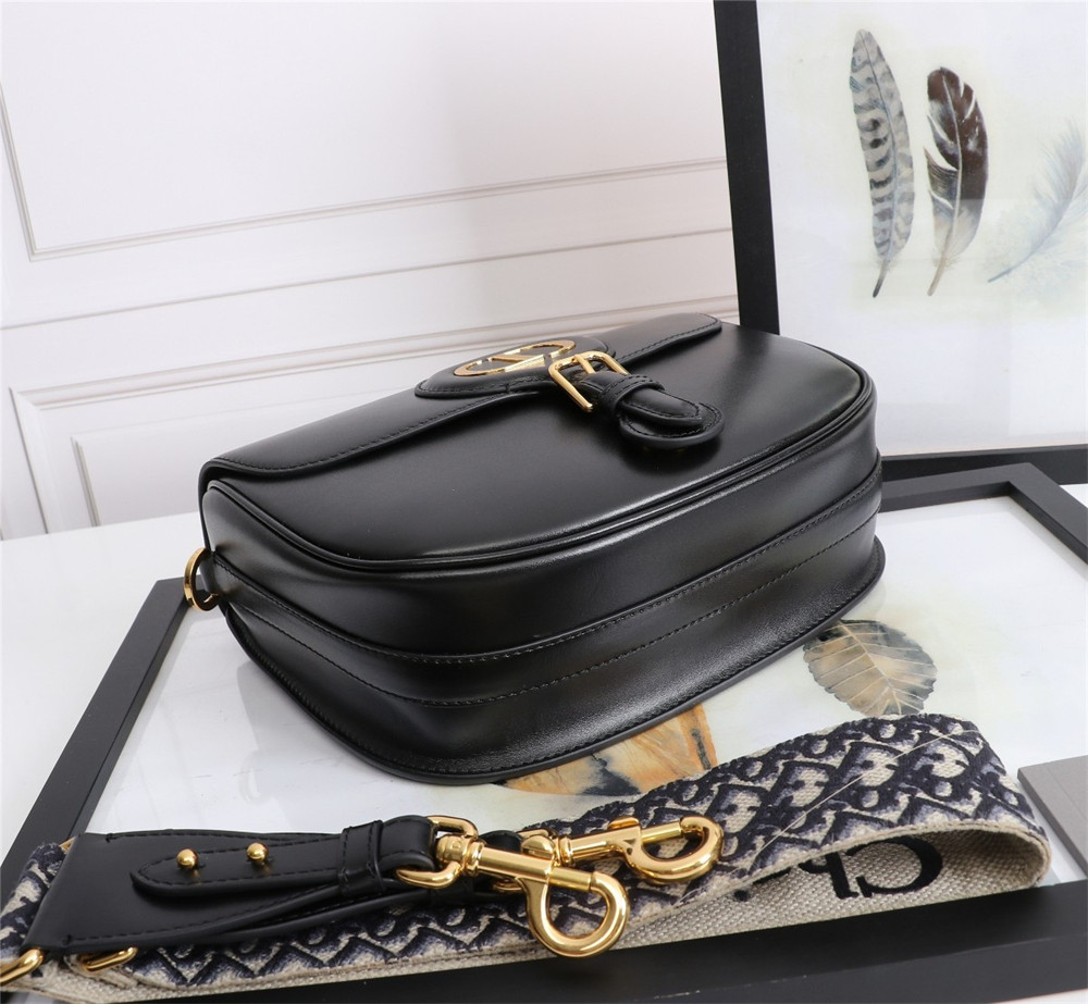 large D*or bobby bag black box calfskin