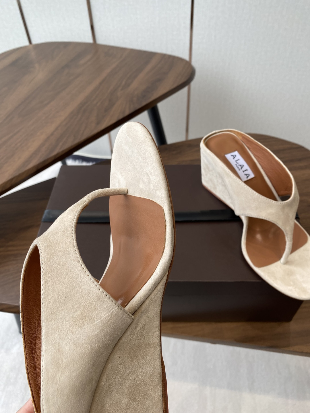 UA Alaia Wedge Cube Satin Sandal(Customized Size 7-10 days production time)